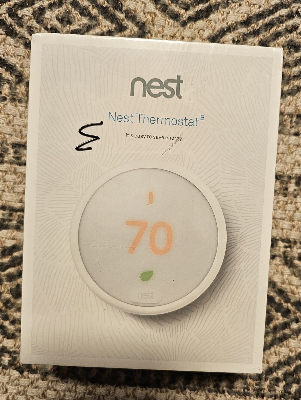 Nest Factory Sealed Thermostat E in white NEW